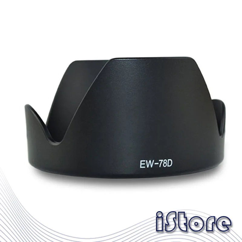 

EW-78D lens hood for Canon EF-S 18-200mm f/3.5-5.6 IS snap-on bracket Can be installed in reverse