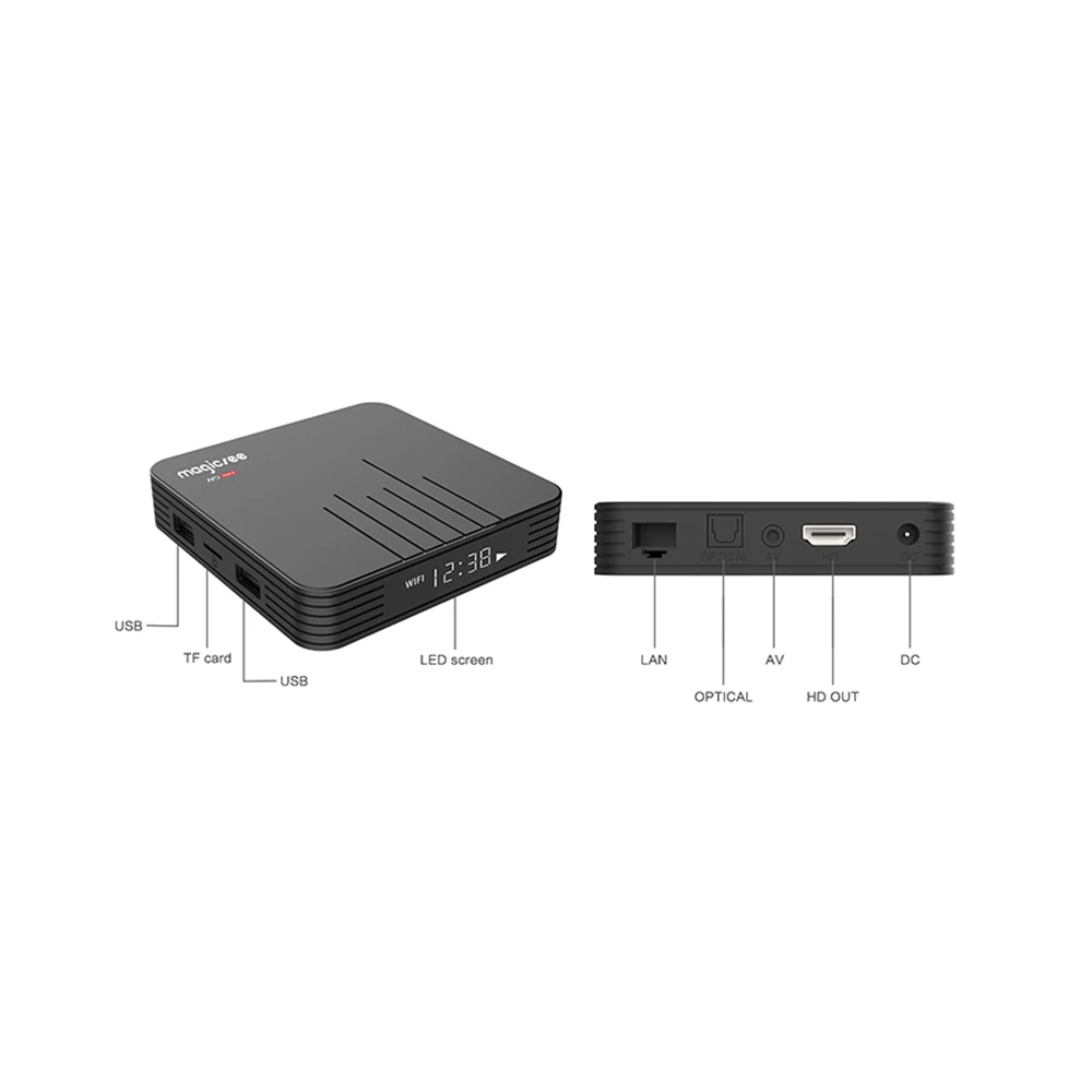  Magicsee N5 Max Android 8.1 Rom 2.4+5G Dual Wifi Tv Box Amlogic S905X2 Quad Core Smart Tv Box With 