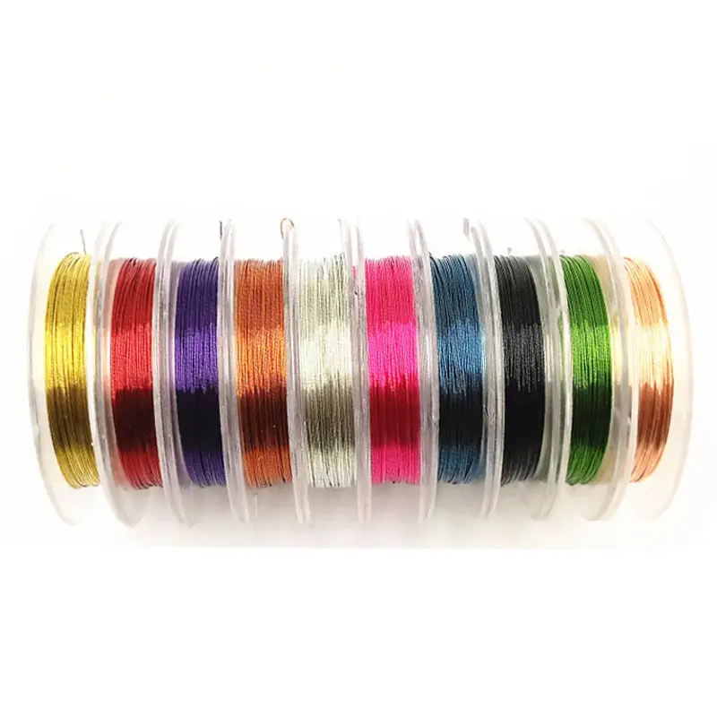 0,3 мм * 10 м провод многоцветный DIY Горячее предложение шнур/строка аксессуары 1 рулон провод Бисер модные ювелирные изделия из меди делает