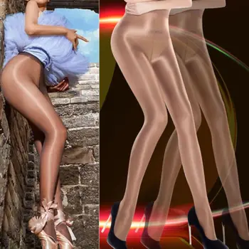 

2019 Autumn New Womens Sexy Sheer Oil Shiny Glossy Classic Pantyhose Ladies Tights Stocking Hot Tight 3 Colors