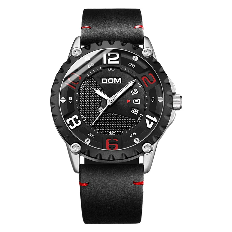 DOM Watch Men's Fashion Sports Quartz Waterproof Luxury Leather Business Watch DOM Watch Men's Fashion Sports Quartz Waterproof Luxury Leather Business Watch