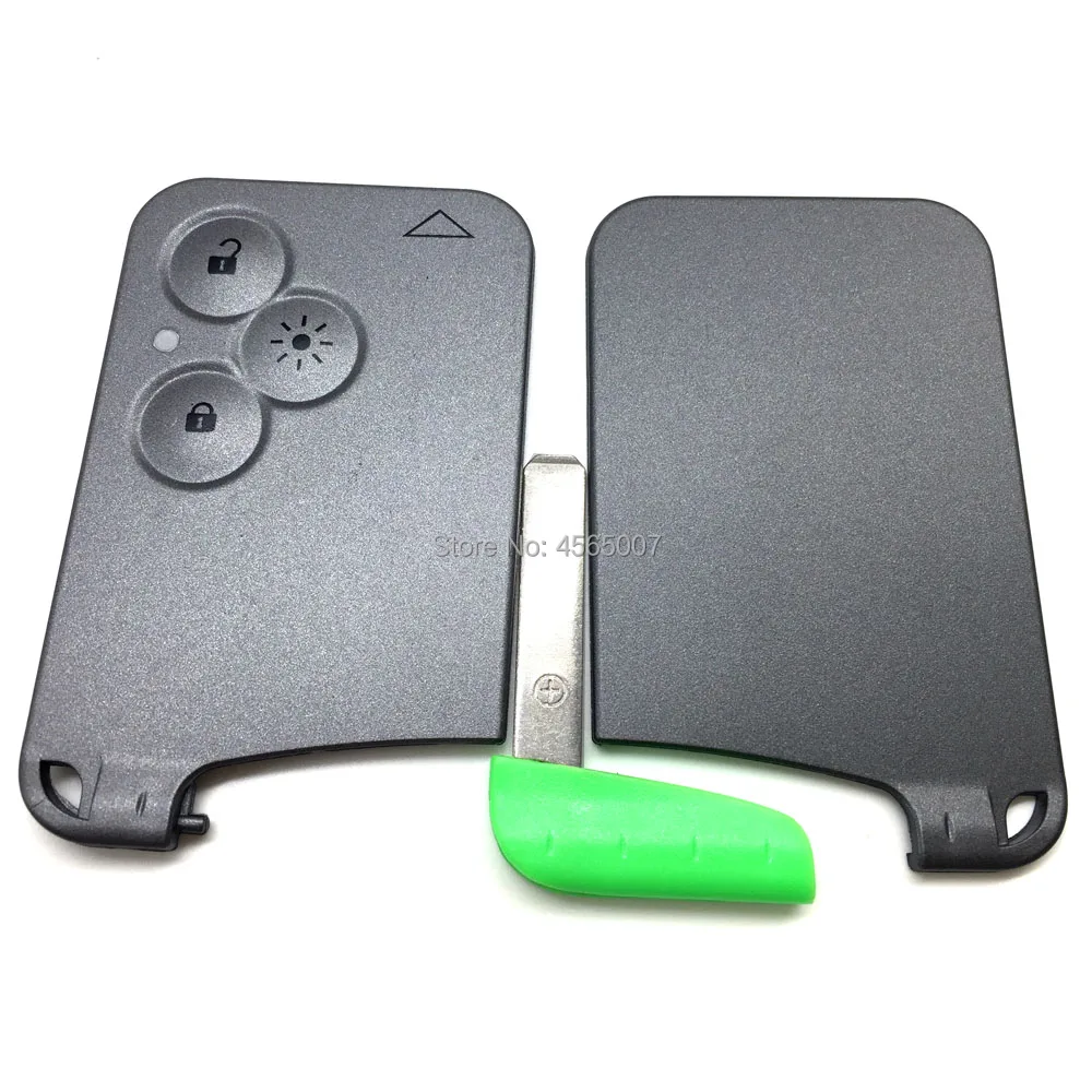 

10pcs/lot 3 button smart key card for renault laguna remote control key case replacement key cover for renault Espace
