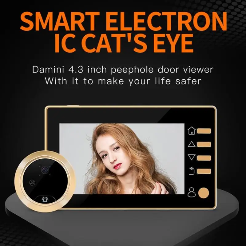 

W10 4.3 inch LCD Digital Doorbell Viewer 145 Degree Door Peephole Camera Video phone for home door doorbell Visual Interphone