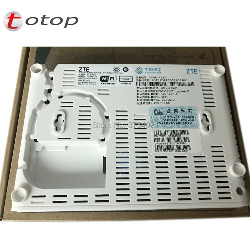 10 шт Горячая Распродажа ZTE ZXHN F623 GPON ONU 1POTS + 1GE 3FE WIFI USB SC UPC оптический сетевой