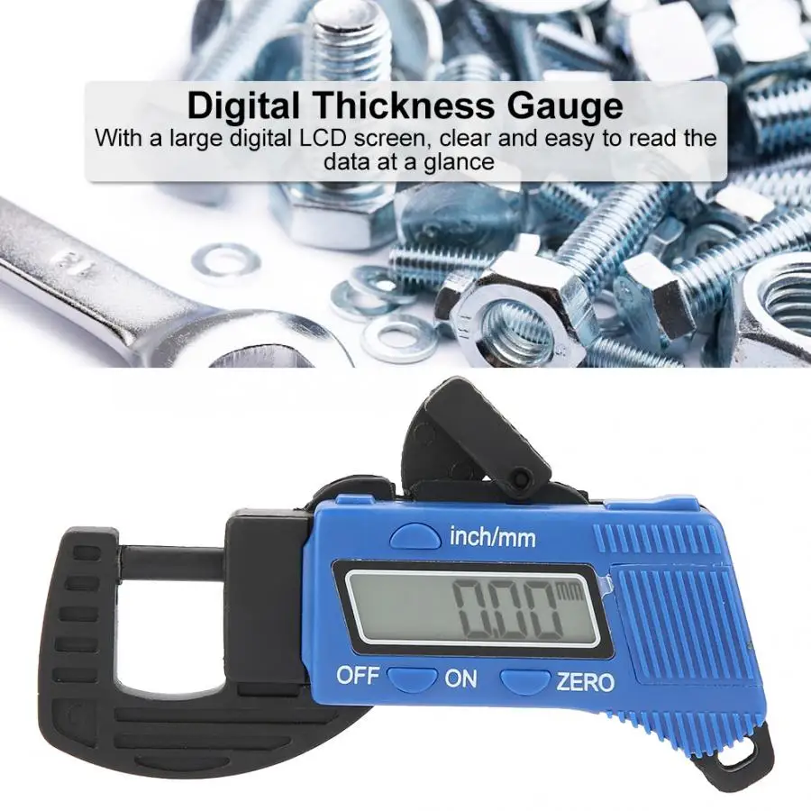 

Thickness Gauges Portable Digital Thickness Gauge Paper Jewelry Paint Gauge Thickness with Large LCD Screen Car Paint Meter