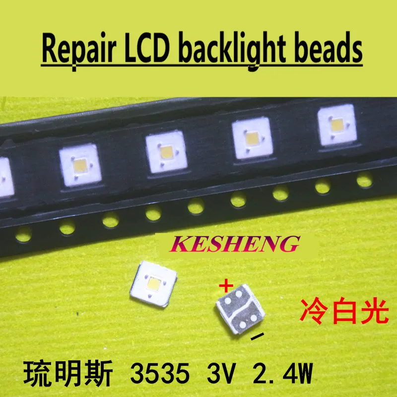 

ORIGINAL 100PCS LUMENS LED Backlight Flip-Chip LED 2.4W 3V 3535 Cool white 153LM For SAMSUNG LED LCD Backlight TV Application