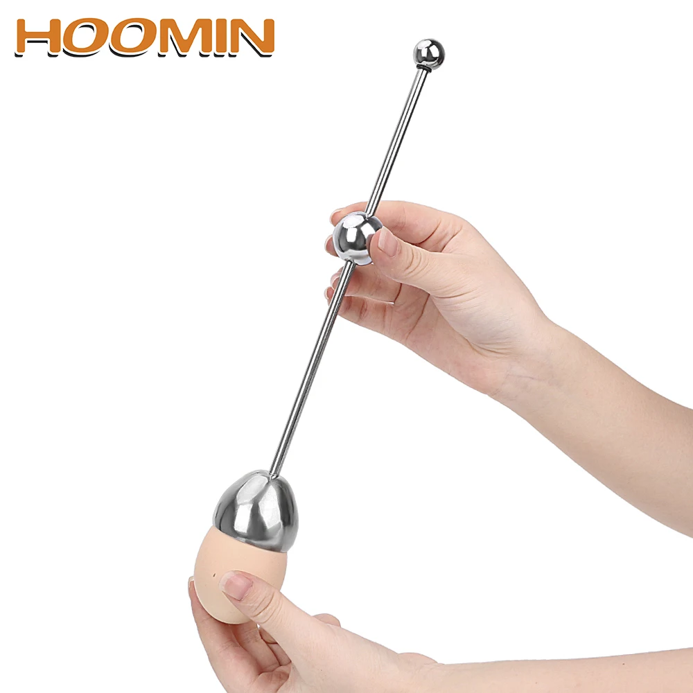

HOOMIN Boiled Egg Topper Shell Top Cutter Kitchen Gadgets Egg Tools Raw Egg Cracker Separator Stainless Steel Egg Knocker Opener