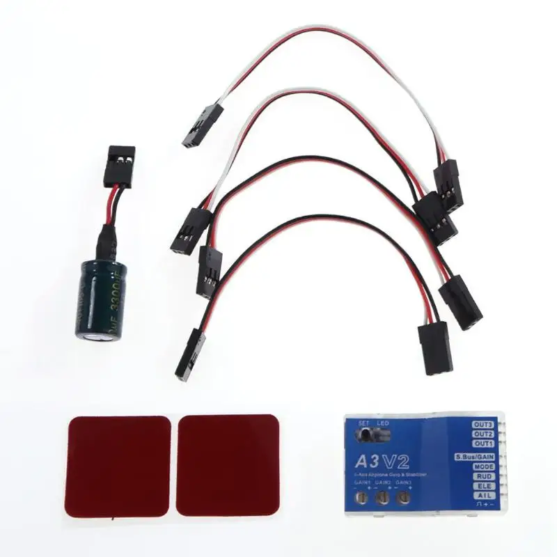 

A3 V2 Aeroplane Flight Controller Stabilizer 4 Flight Modes 3 Wing Types for RC Airplane Fixed-wing Multicopter Flying Model Par
