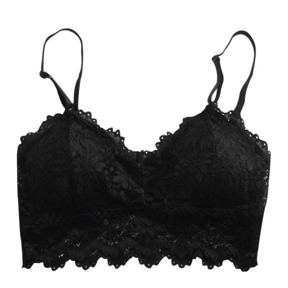 

2019 Women Beauty Padded Back Bra Lace Tube Top Summer Floral Underwear Female Sexy Lace Bottoming Camisole