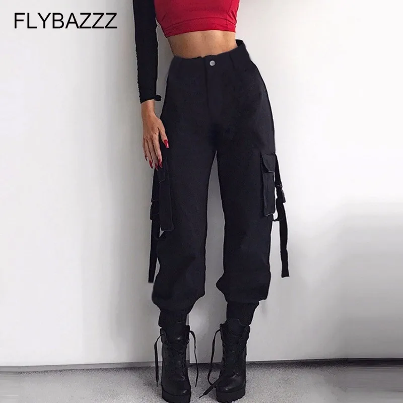 

New Streetwear Harem Pants Women Joggers Sweatpants Black High Waist Loose Female Trousers Fashion Ladies Running Pants Capri