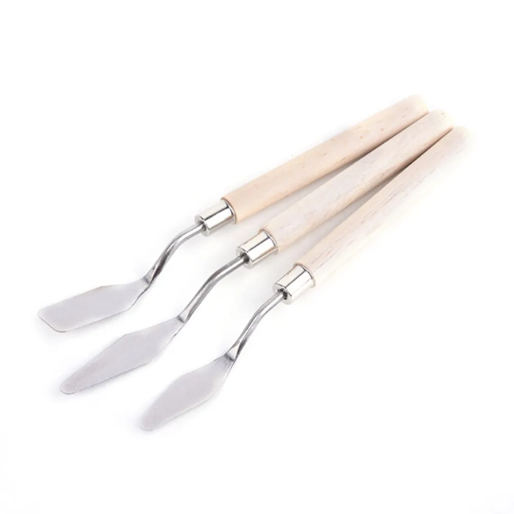 

3Pcs Painting Palette Knife Spatula Mixing Paint Stainless Steel Art knife