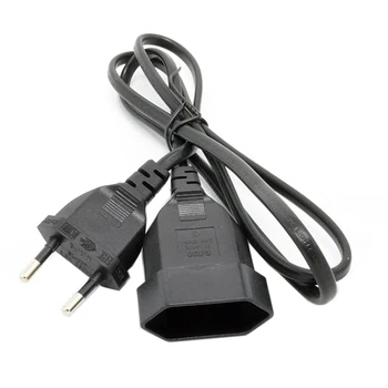 

1m European EU 2 Prong VDE Male to Female Power Extension Cord Cable for PC Computer PDU UPS