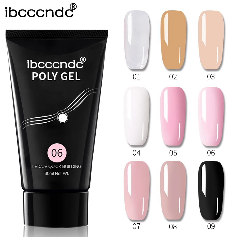 

30ml Crystal Extend UV Nail Gel Extension Builder Led Polygel Nail Art Gel Lacquer Jelly Acrylic Builder UV Nail Poly Gel 2019