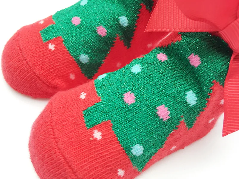 Детские носки рождественские носки нескользящие носки-тапочки для новорожденных