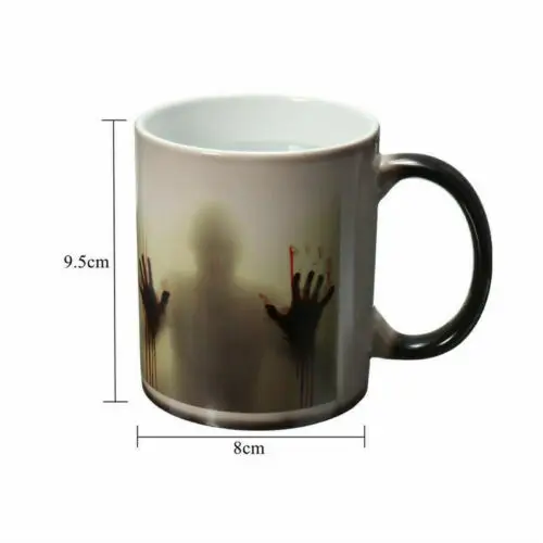 La tasse de café de Walking Dead Zombies Ceramics sensible à la chaleur