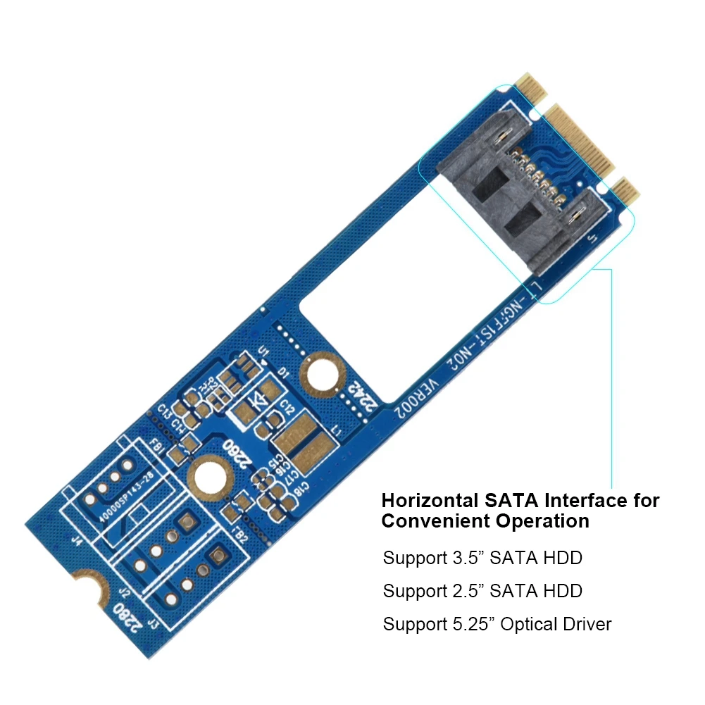 Новая карта адаптера M2 в SATA M.2 NGFF на 7Pin Горизонтальная 1 шт.|Платы расширения| |