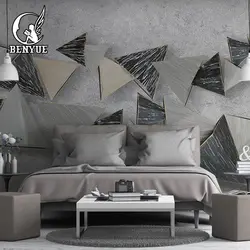 Benyue на заказ 3d обои Современная гостиная спальня fabirc задняя виниловая настенная бумага водостойкая Геометрический Узор Настенная Фреска