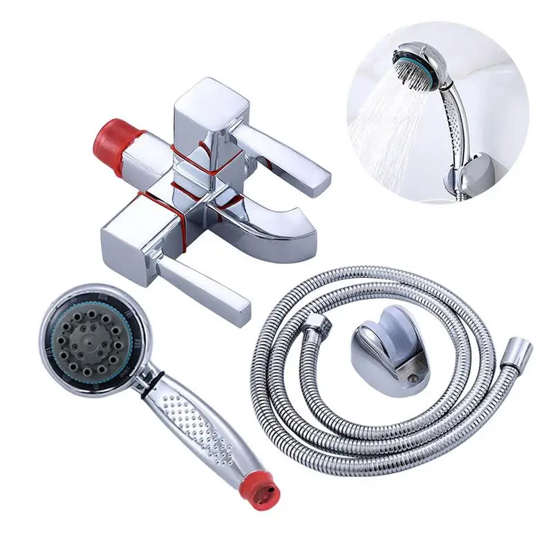 

Bathroom Shower Bidet Set One Into Two Out Of The Bathroom Toilet Spray Gun Set Faucet Home Bathroom Accessories