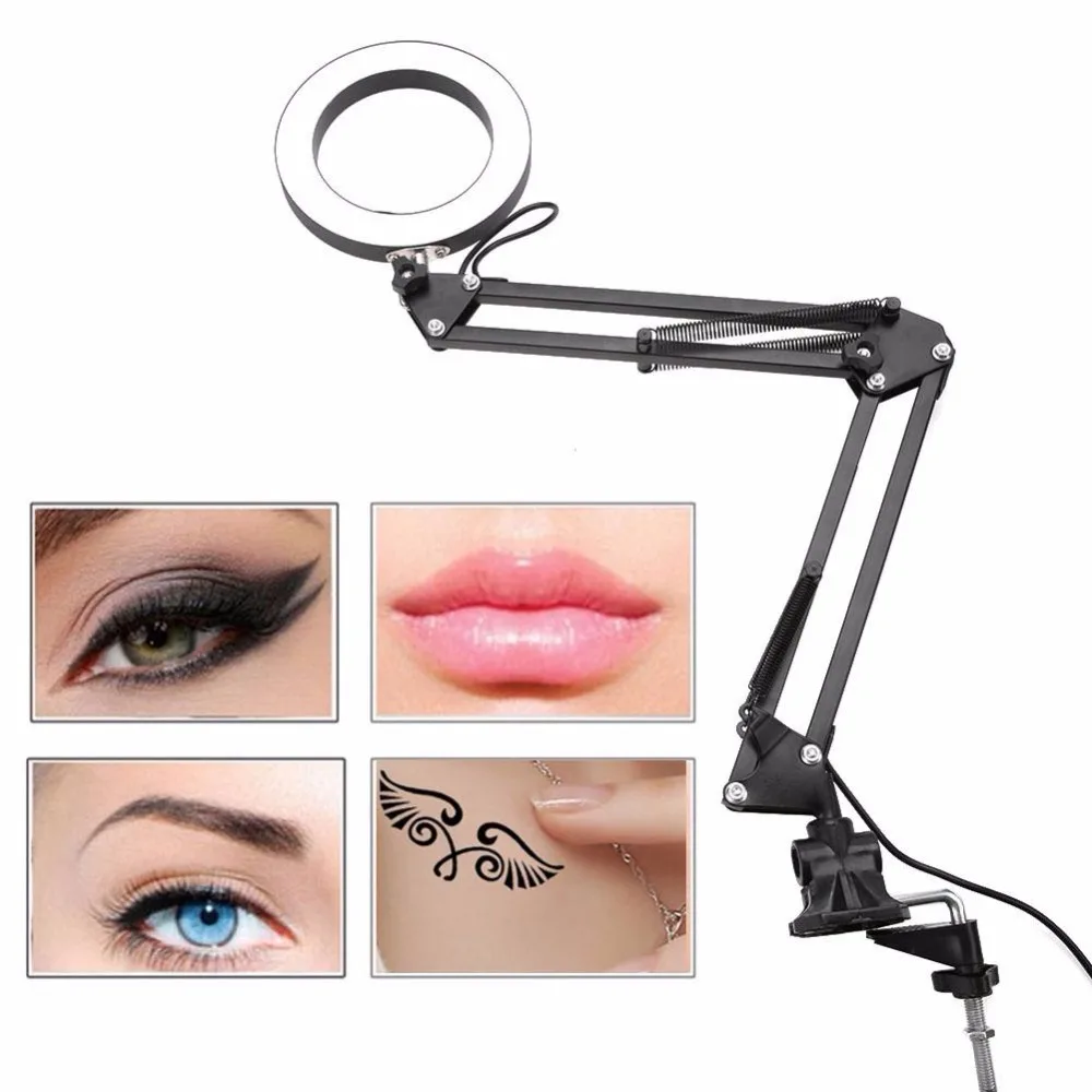 

LED Desk Tattoo Lamp Flexible Eye Protection Lamp Metal Hose Lamp with Clip Salon Nail Art Tattoo Tools Accessories