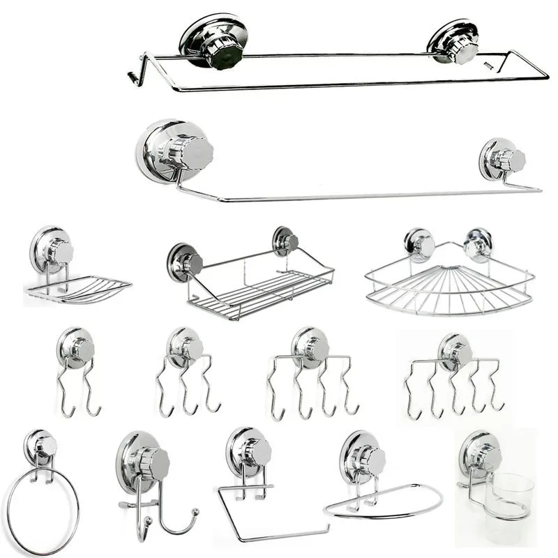 Набор аксессуаров для ванной из нержавеющей стали, мощное вакуумное всасывающее полотенце для чашек, держатель для одежды без ударов