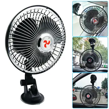 

12V 6" 360 Rotation Car Auto Van Fan Oscillating Window Dashboard Mount Cooling Cooler