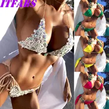 Новинка, Модный женский комплект с бюстгальтером, бандаж, пуш-ап, Мягкий купальник, бюстгальтер для купания, одежда, США