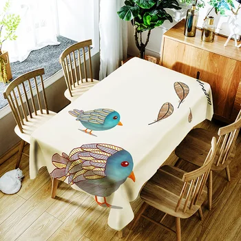 

Rectangle/round Chinese Style Polyester Tablecloth Flower Bird Design Table Cover Waterproof Oil Tablecloth Home Decor Cloth