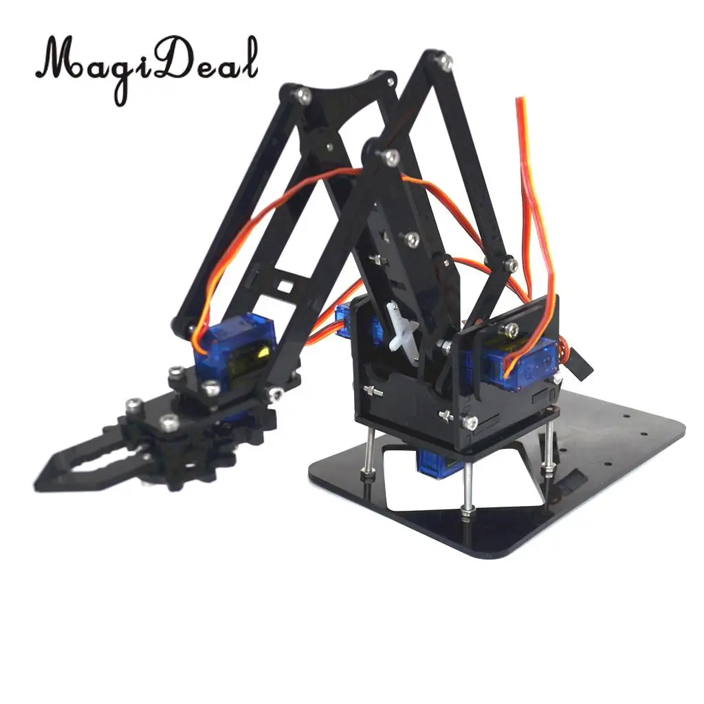 

DIY 4-Dof Tank Robot Mechanical Arm with 4 Servos for Arduino 51 Learning Kits Science Toy Educational