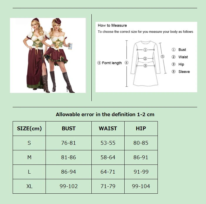 Костюм горничной Октоберфеста из Германии, баварское пиво, карнавальный костюм на Хэллоуин, маскарадные платья