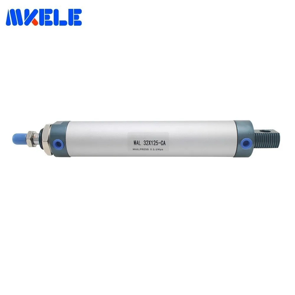 

Double Acting Type Pneumatic Cylinder Aluminum Alloy 125 Stroke Fishtailing Shape 32mm Standardpneumatic Cylinder MAL32-125-CA