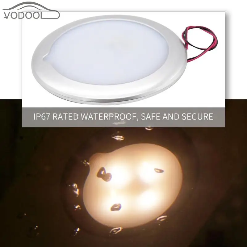 RV Lamp Caravan Accessories Camping Car RV Roof Ceiling Cabin Light IP67 Touch Dimming