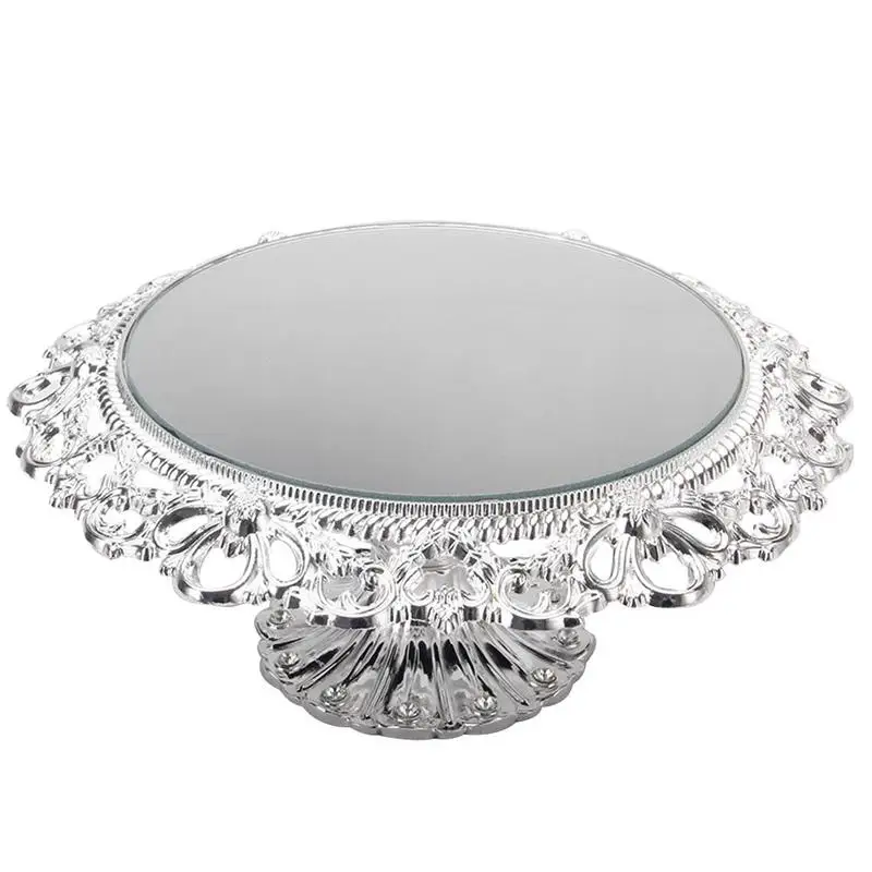 

High-grade Zinc Alloy Silver Plated Cake Stand Dessert Table Baking Decoration Home Living Room Decoration For Wedding Dinner