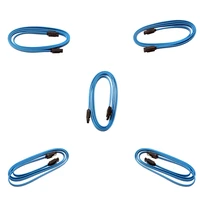iii sata3 6gb 5pcs 1M SATA 3.0 כבל כבל נתונים S III SATA3 SATAiii High Speed ​​6GB / כחול (2)