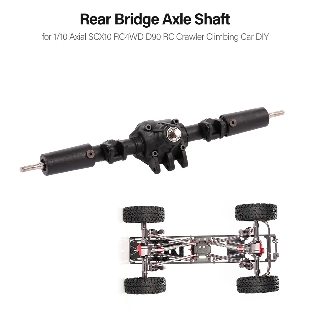 RC Car Space Parts Metel Front and Rear Bridge Axle Shaft for 110 Axial SCX10 RC4WD D90 RC Crawler Climbing Car