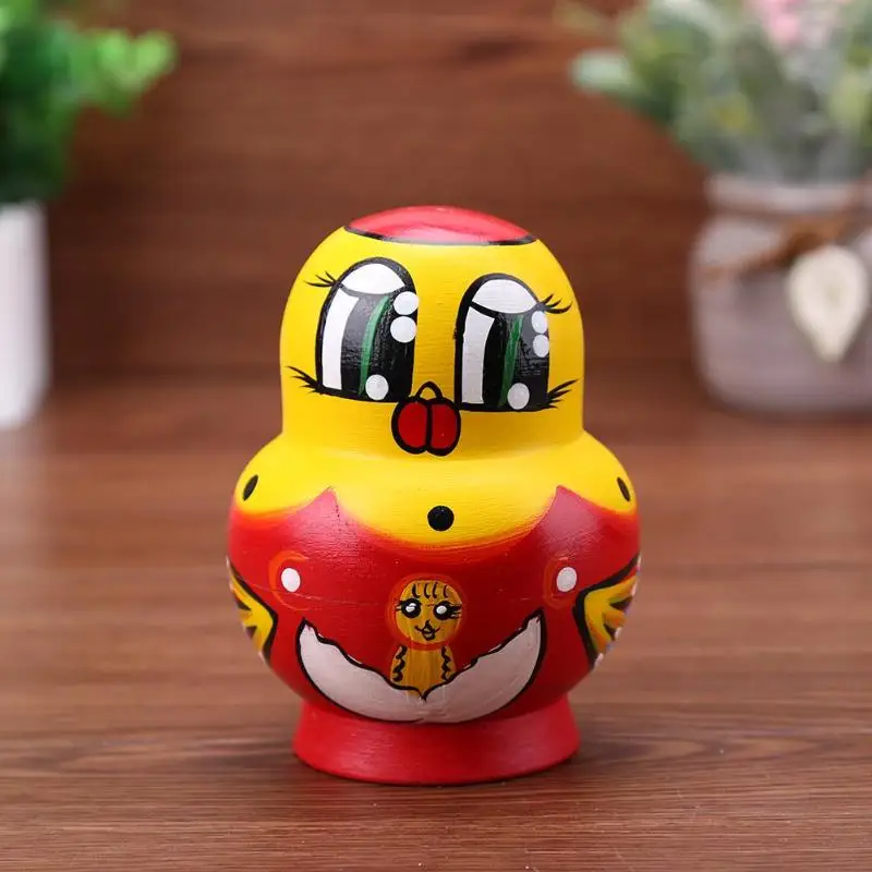 Online 10PCS Holz Russische Matryoshka Puppen DIY Handgemachte Kunst Handwerk Nesting Puppe Kinder Geburtstag Spielzeug Wohnkultur Kid Geschenk Mode puppe