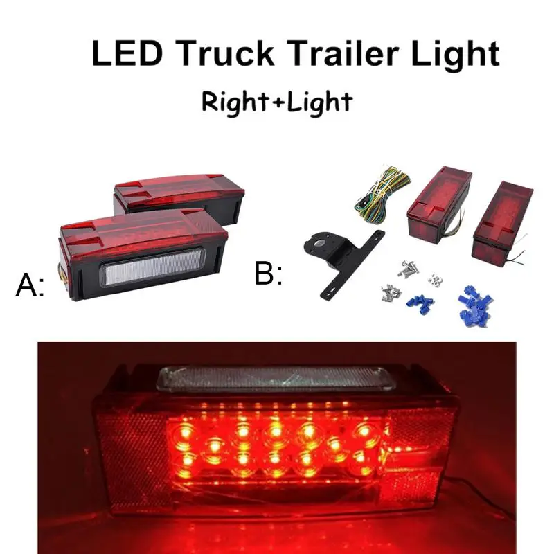 

12V Long Led Taillights Trailer Trucks Long Waterproof Warning Light Highlight Taillights