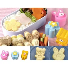 3 шт. "милый медведь", "цветы", "кролик нож для сэндвич-форм хлеб печенье устройство для тиснения рисовый обед форма для вырезания Кухня расходные материалы