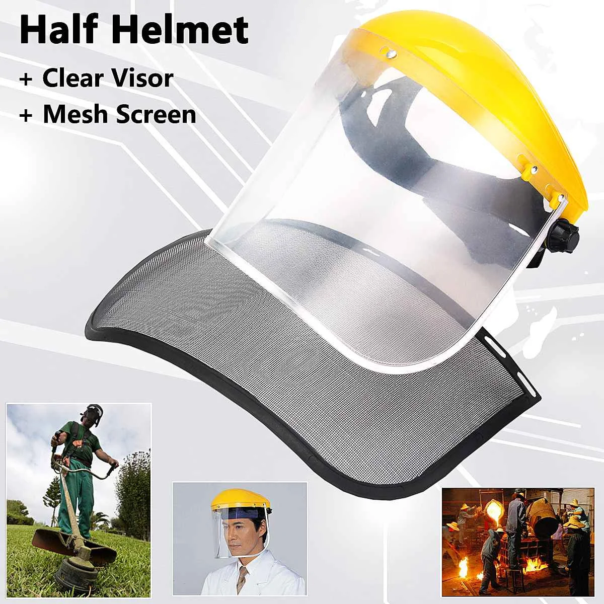 

Transparent Clear Grinding Safety Face Shield Screen Mask Visors For Eye Face-Protection Face Shield Solder-Mask