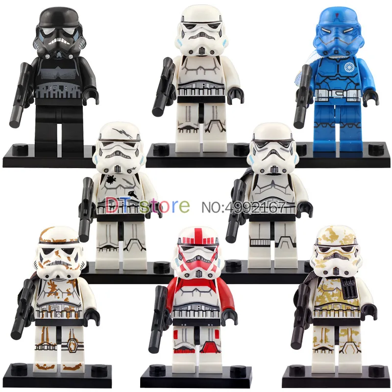 

50Pcs/Lot Legoing Star Wars Figures Stormtroopers Army Storm Troopers Clone Troopers Building Block Toys For Children MG0131
