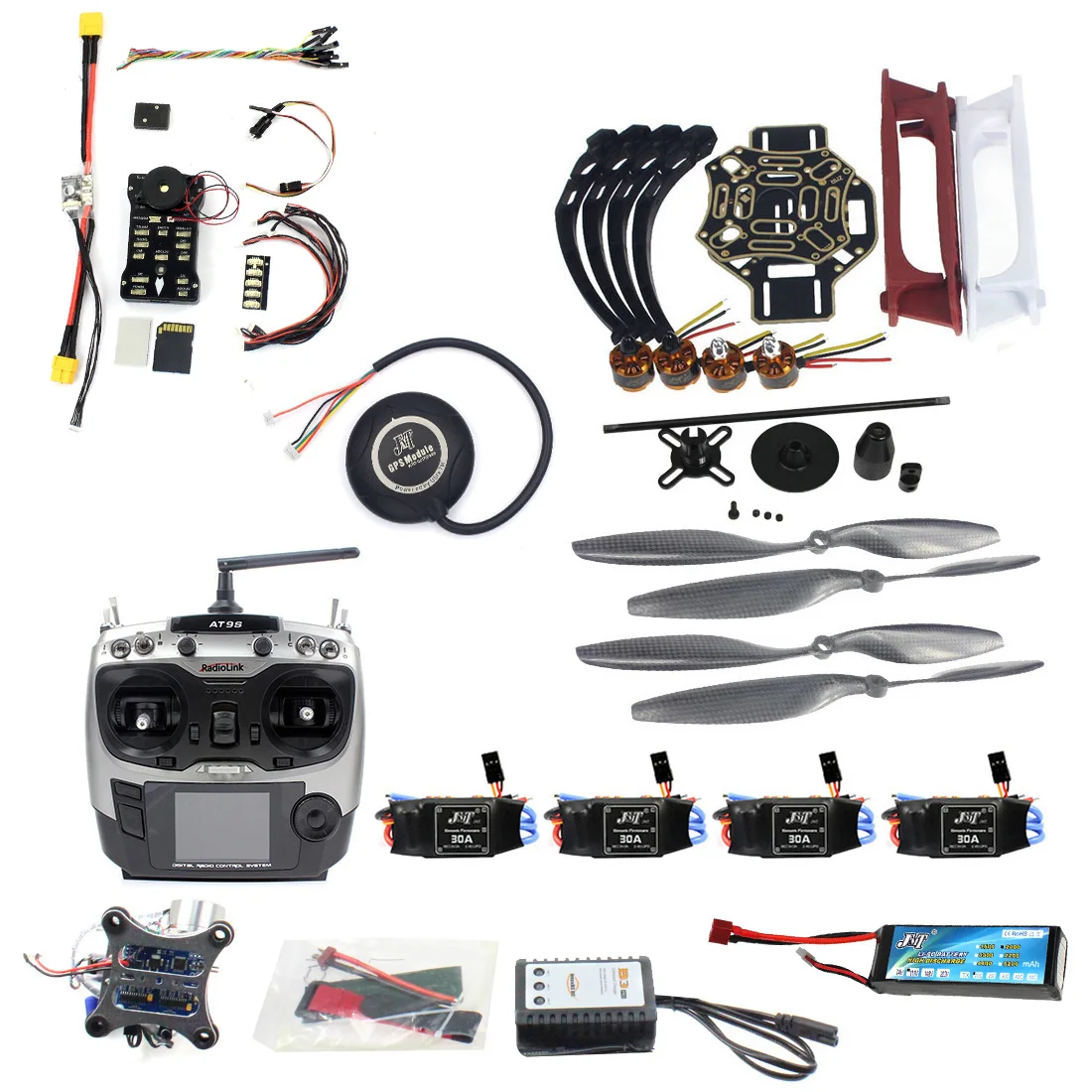 Квадрокоптер FPV F450 4 оси рама PXI PX4 контроль полета 920KV двигатель GPS AT9S