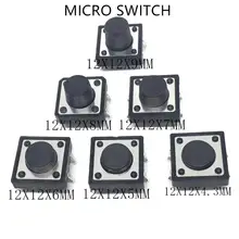 10 PCS PCB SMD 4pin Tátil Tact Mini Botão Interruptor Micro interruptor 12*12*4.3/5 /6/7/8/9 MM 12x12*4.3 MM/5 MM/6 MM/7 MM/8 MM/9 MM