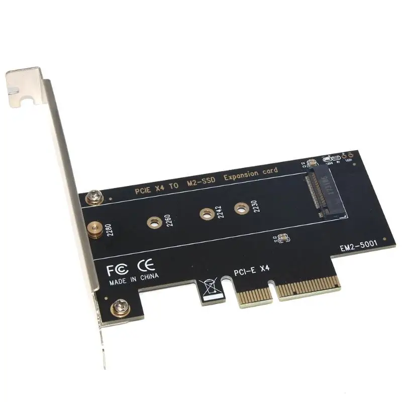 M key M.2 NVMe SSD to PCIe Adapter Card PCI Express 3.0 x4 2230 2242 2260 2280 Size M.2 SSD Riser Card support PCI-E X4, X8, X16