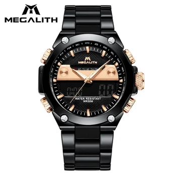

MEGALITH Men's LED Digital Watch Fashion Luxury Waterproof Chronograph Date Sport Business Wrist Watch Male Relogio Masculino