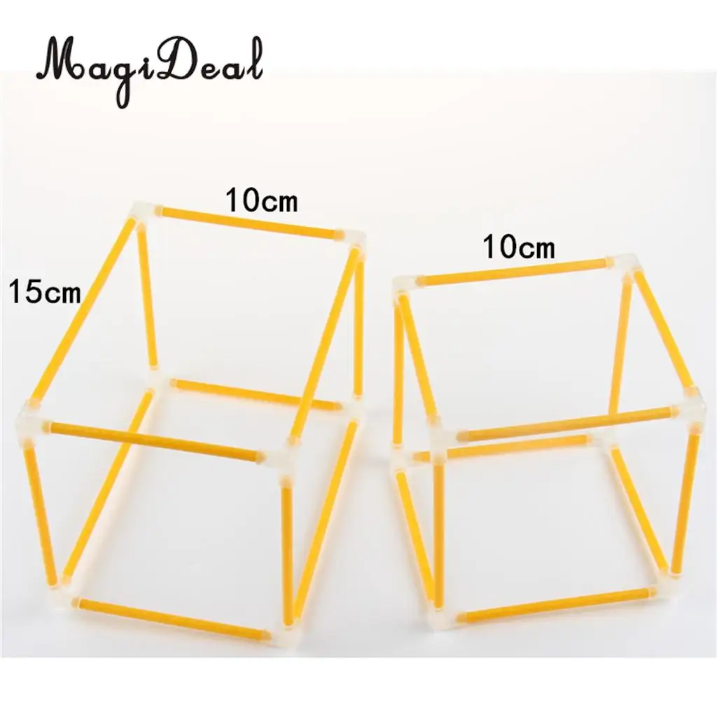 Math Rod DIY Cube Cuboid Model Teaching Aids Students Learning Mathematics Game School Kindergarten - 32958471161