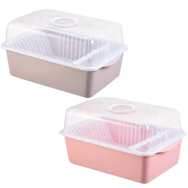 Us 19 71 48 Off Drain Bowl Rack Plastic Kitchen Cupboard Storage Box Tableware Cutlery Put Dish Shelf Cabinet In