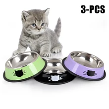 New font b Pet b font Product For Dog Cat Bowl Stainless Steel Anti Skid font