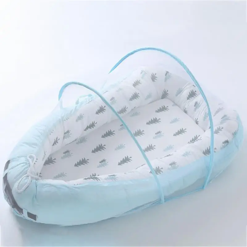 

Portable Cotton Baby Nest Crib Bed With Mosquito Net Baby Sleep Pod Home Bed Infant Toddler Cradle For Newborn Baby