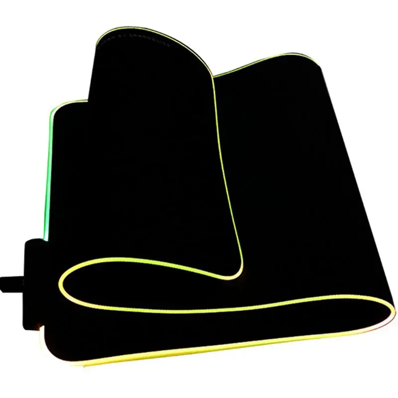 

RGB Gaming Mouse Pad Rollable Natural Rubber Soft mousepad Luminous Computer Accessories with USB Cable