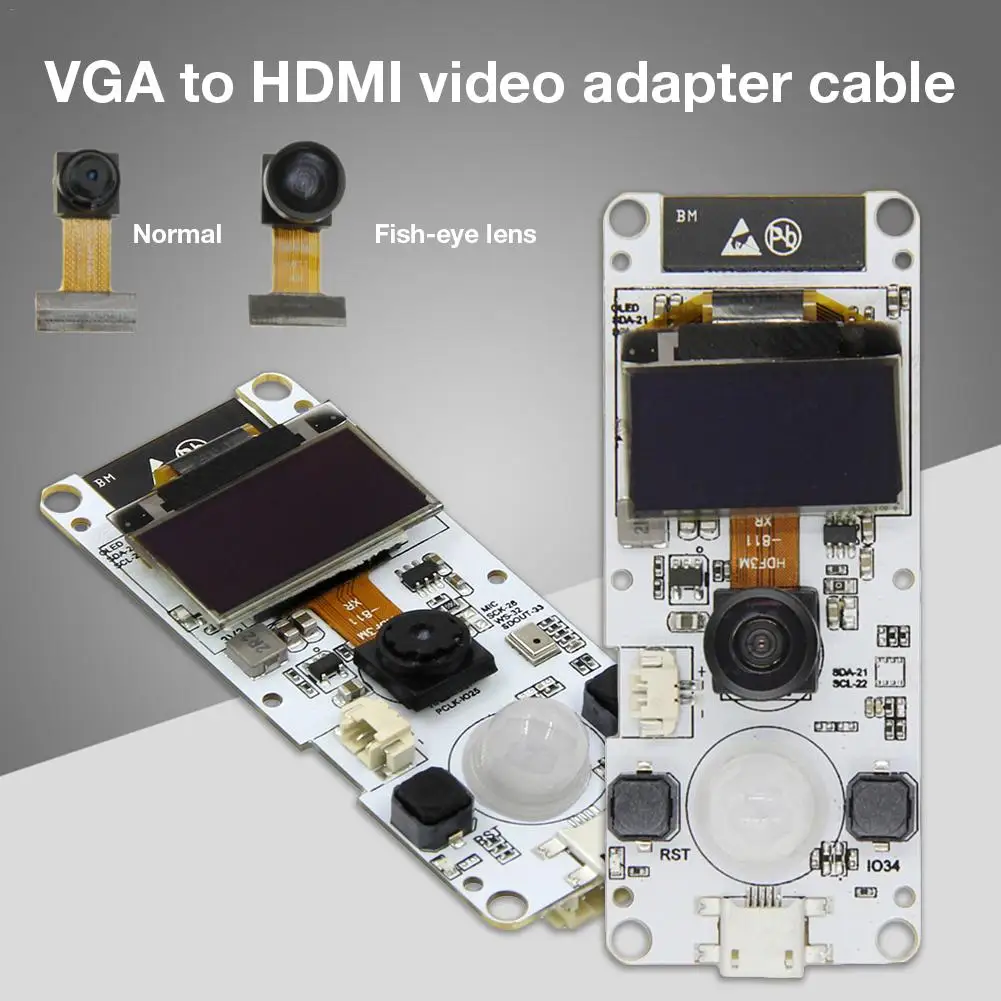 

Camera Module for T-Camera ESP32 WROVER PSRAM ESP32-WROVER-B OV2640 0.96 Inches OLED PIR Grove Port Mini Camera Boards with Mic