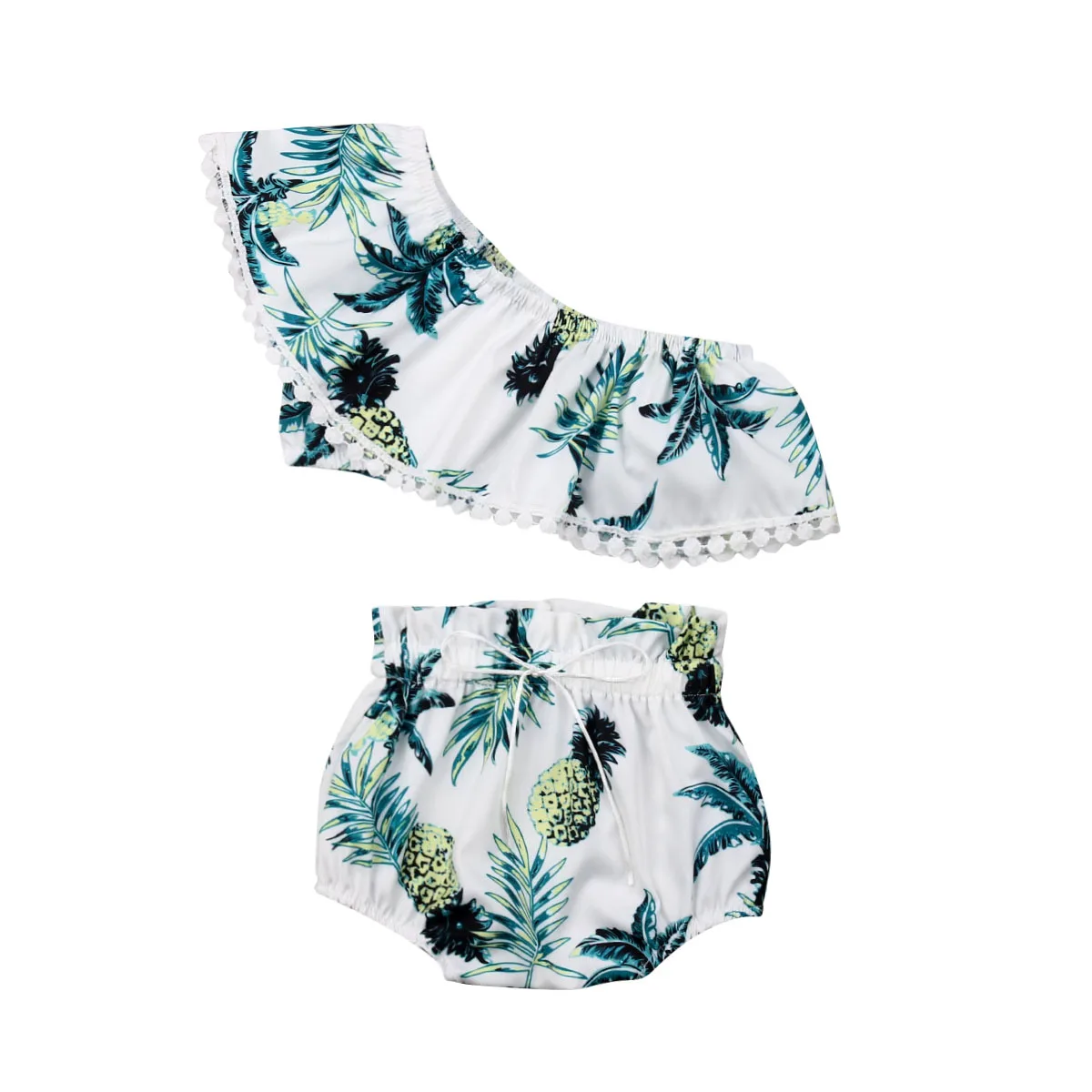 

Toddler Kids Baby Girls Clothes Pineapple Tops Bottoms Briefs Outfits Set 1-7Y